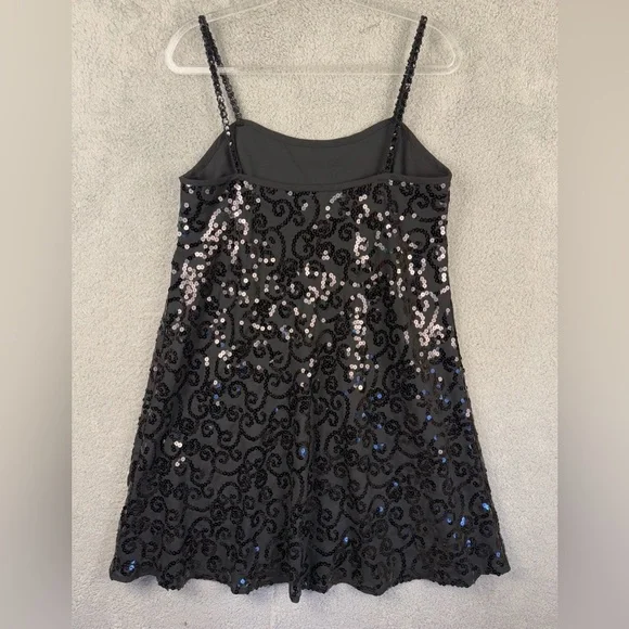 Liz Claiborne sequined little black dress size 12 cocktail dress prom - Picture 7 of 10